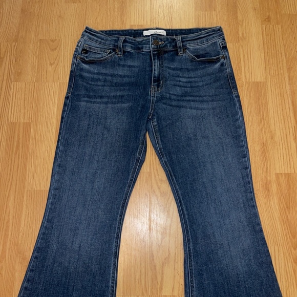 KanCan Stretch Blue Denim Mid Rise Flare Jeans / Pants Size 11/29 - Picture 3 of 10
